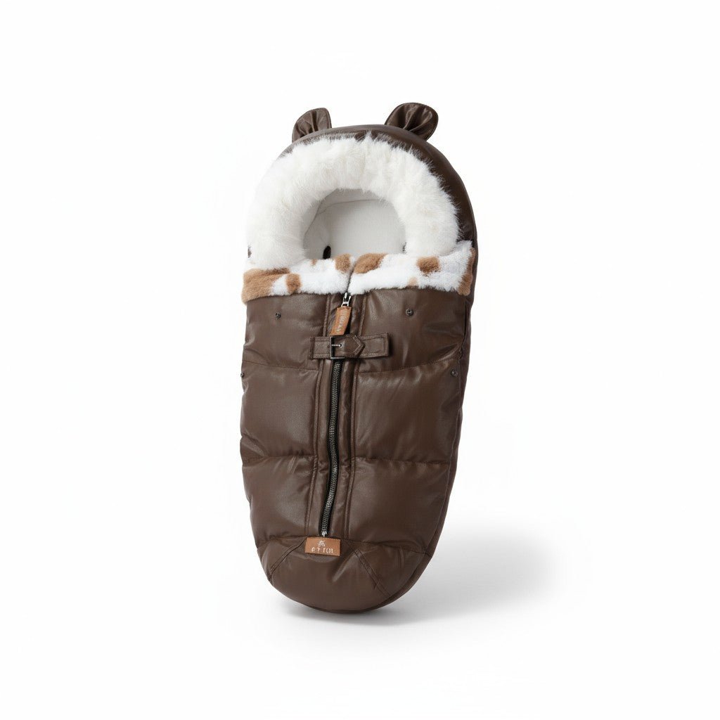 CHANCELIERE BEBE Marron – Douce et respirante pour l’hiver | CosyWinter™ – Astucebambin