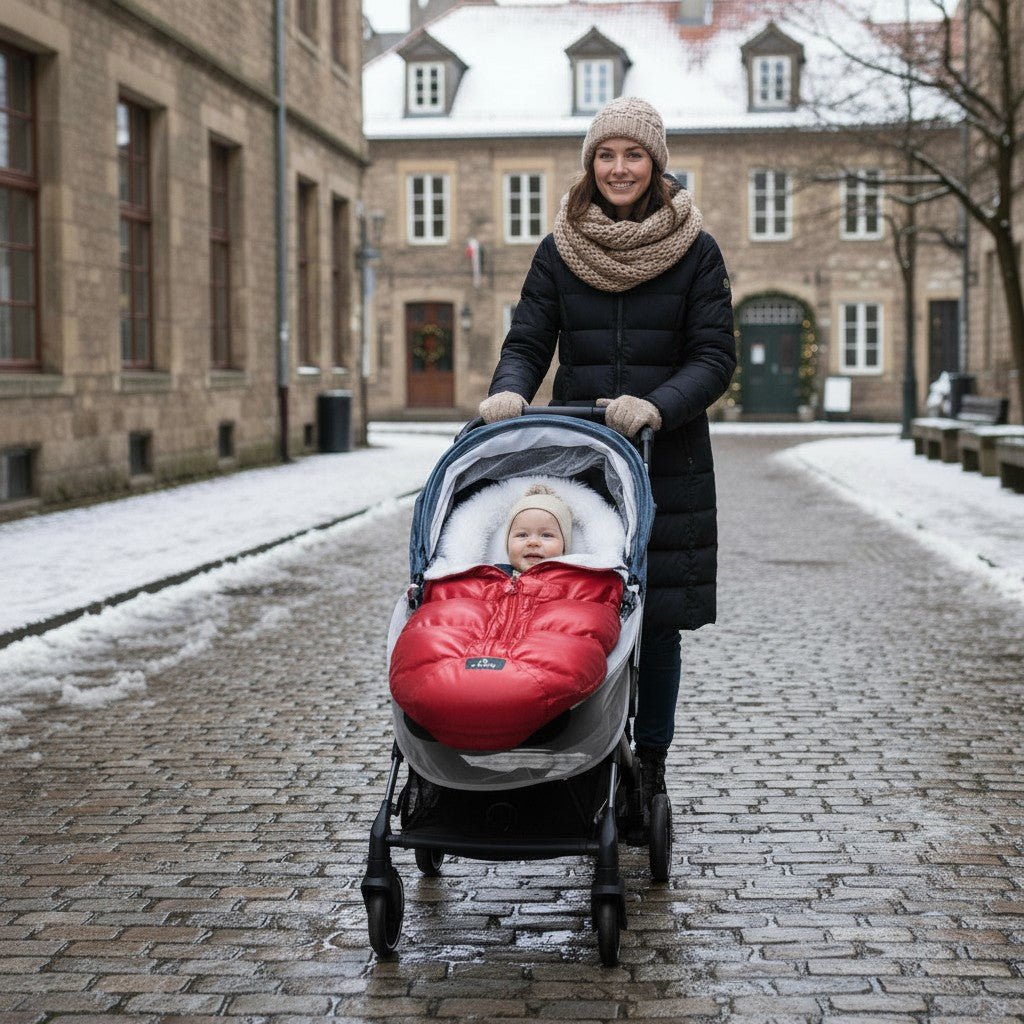 CHANCELIERE BEBE rouge | CosyWinter™ - Astucebambin