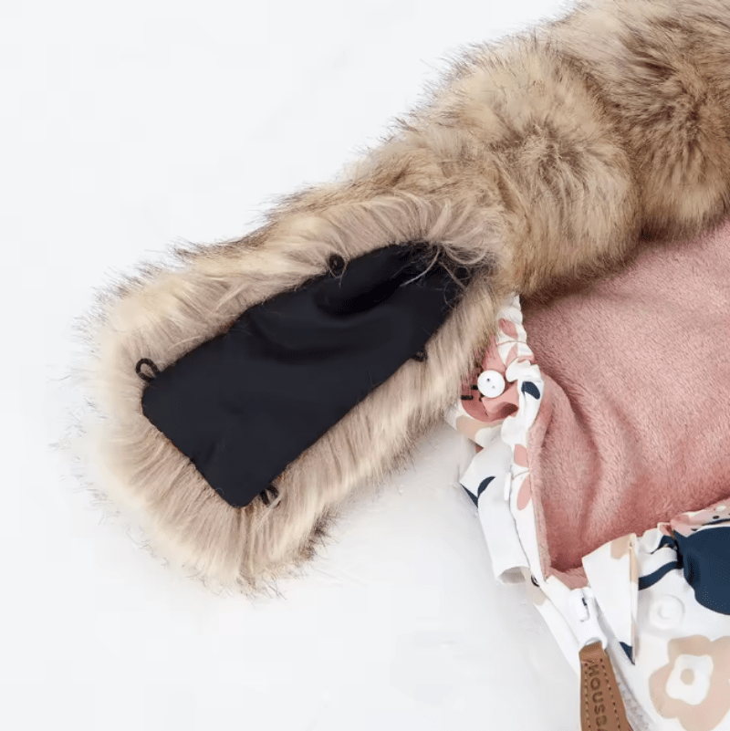 fausse fourrure de la Chancelière poussette Fleures