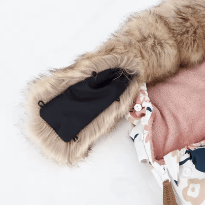 fausse fourrure de la Chancelière poussette Fleures