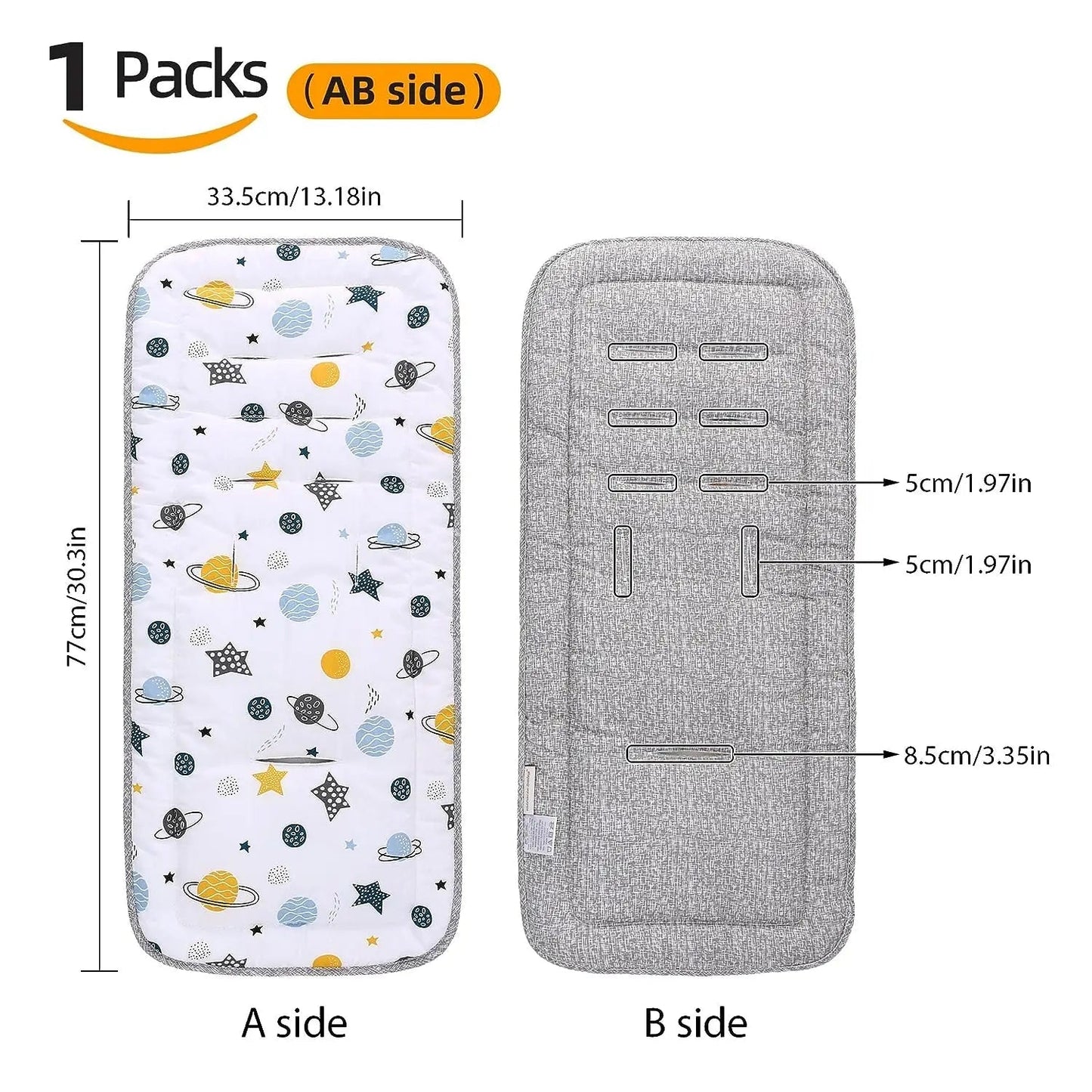 Coussin de poussette 100 % coton rose – doublure ergonomique universelle – AstuceBambin