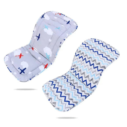 Assise bébé 100 % coton bleu ciel à rayures – coussin léger et respirant – AstuceBambin