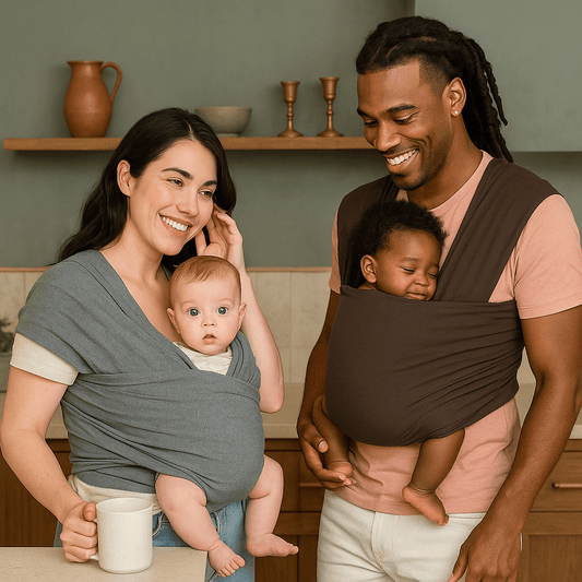 couple et bebe avec Echarpe de portage | CarryNest™ - Astucebambin
