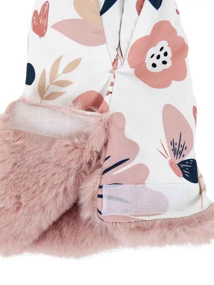 Gants d’hiverrose avec fleurs