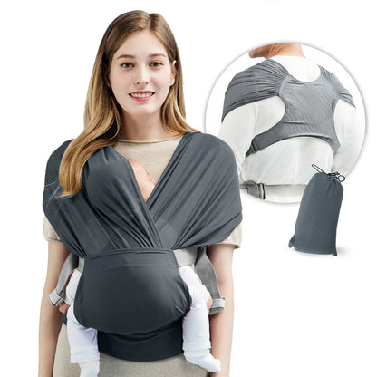 Porte bebe kangourou gris clair ComfortNest™ – pratique, léger et sécurisé pour le portage quotidien – Astucebambin