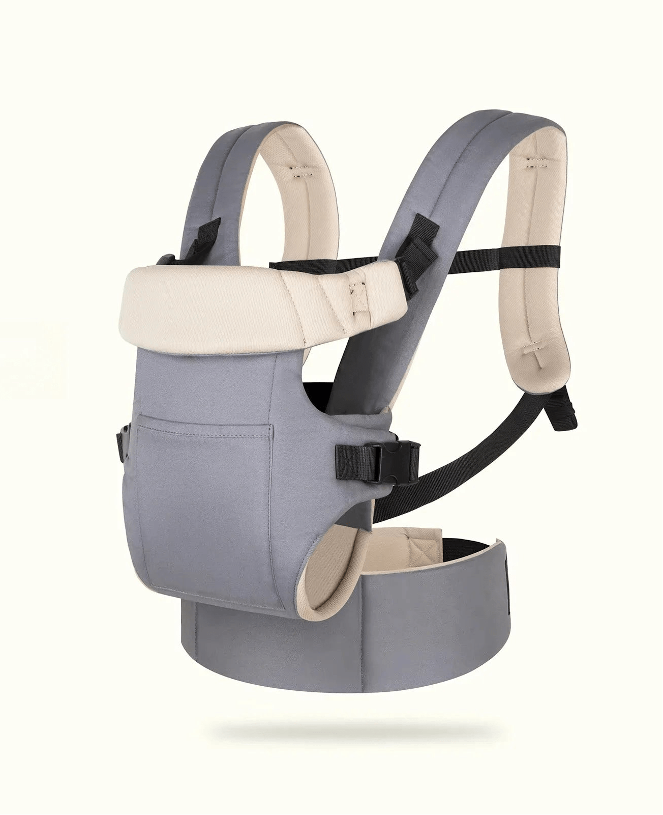 Porte-bébé évolutif gris clair Grandéo™ – modèle ergonomique et léger, adapté de la naissance à 36 mois – Astucebambin