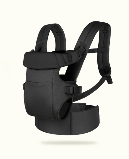 Porte-bébé évolutif noir Grandéo™ – design robuste et sangles ajustables, idéal pour le confort des parents – Astucebambin
