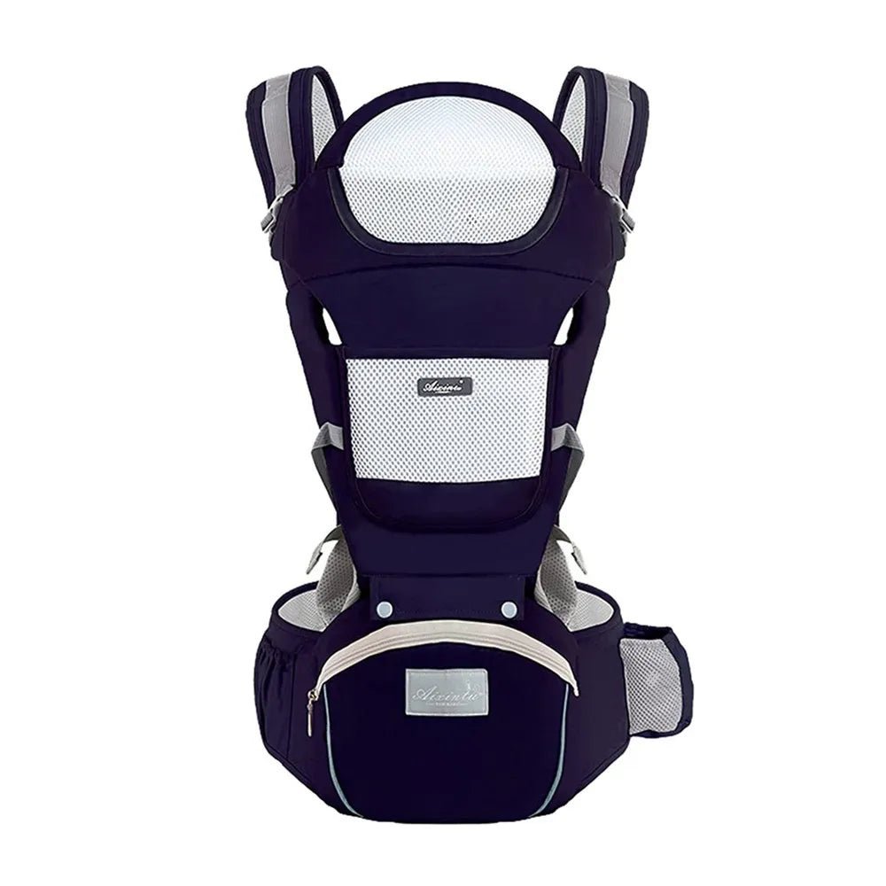 Porte bébé physiologique bleu marine CocoonFlex™ – soutien optimal et design moderne – Astucebambin