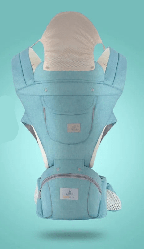 Porte bébé evolutif vert menthe LumiNest™ – modèle physiologique avec sangles ajustables et assise rembourrée – Astucebambin