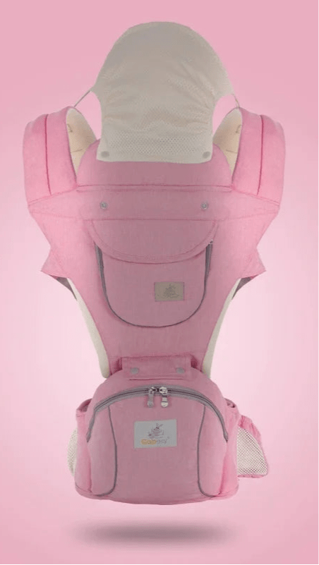 Porte bébé Evolutif rose pastel LumiNest™ – doux et élégant, idéal pour les promenades avec bébé – Astucebambin
