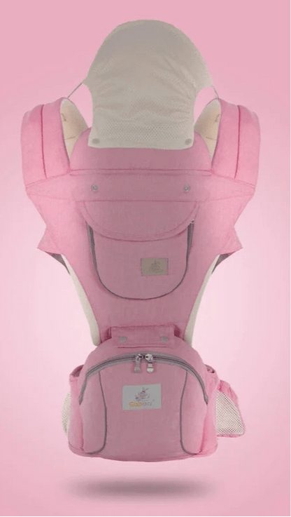 Porte bébé Evolutif rose pastel LumiNest™ – doux et élégant, idéal pour les promenades avec bébé – Astucebambin