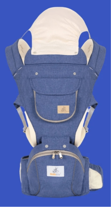 Porte bébé evolutif bleu marine LumiNest™ – portage ergonomique, ceinture solide et confort prolongé – Astucebambin