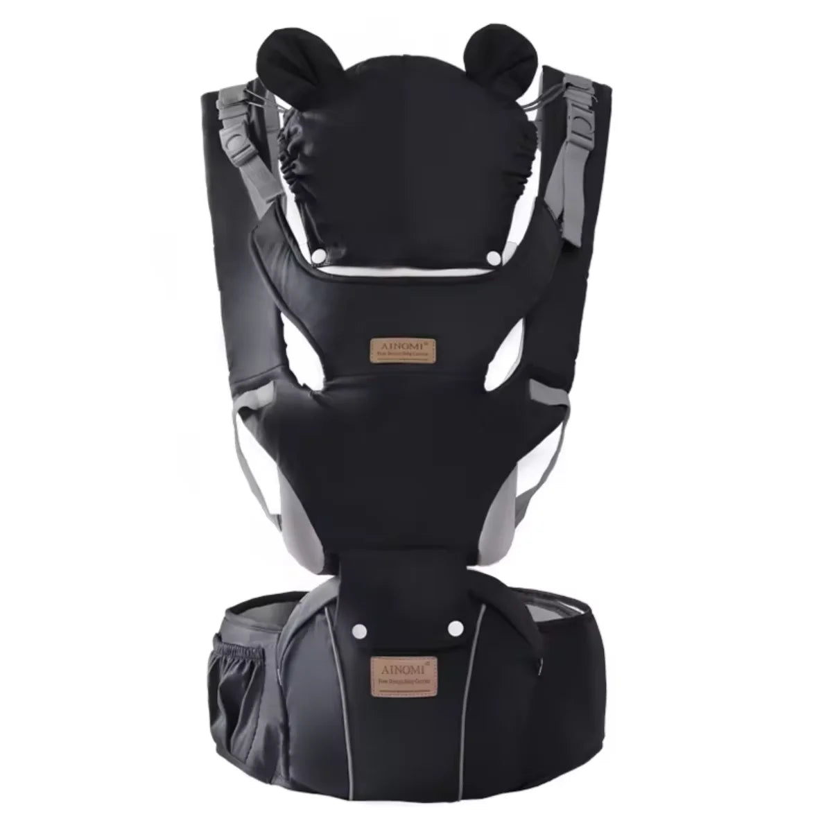 PORTE BEBE physiologique noir Nino™ – design sobre, ergonomique et respirant – Astucebambin
