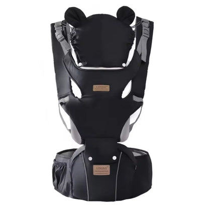 PORTE BEBE physiologique noir Nino™ – design sobre, ergonomique et respirant – Astucebambin