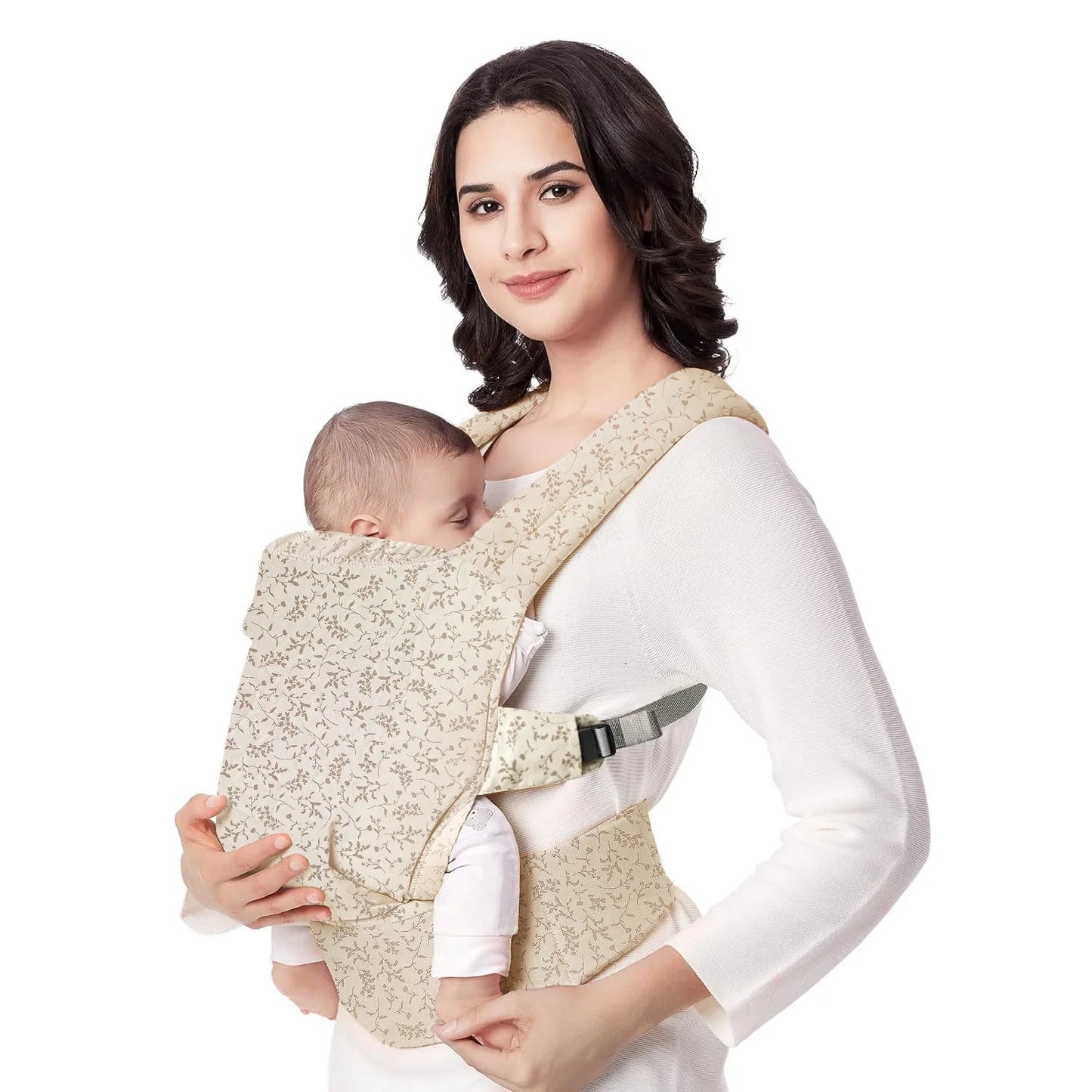 Porte BEBE évolutif PortaZen™ – maman posant avec son bébé, design élégant et soutien dorsal renforcé – Astucebambin