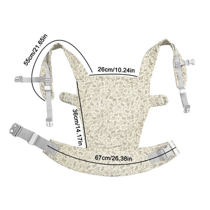 Porte BEBE évolutif beige clair PortaZen™ – assise large et ceinture rembourrée pour un confort optimal – Astucebambin