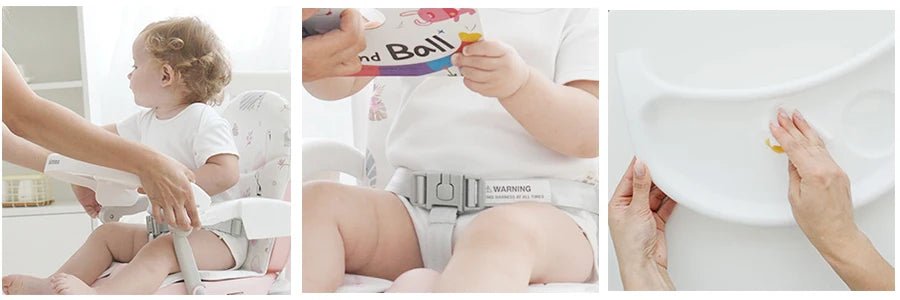 Rehausseur de chaise bébé sécurisé – attaches solides